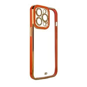 Ovitek Hurtel Fashion za iPhone 13 Pro, zlati okvir, rdeč