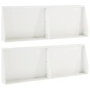 vidaXL Zadrževanje stene 4 kos 60 x 12 x 40 cm Jeklo Bela