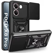 GS Oklepni ovitek za Xiaomi Poco X8 Pro, CamShield Slide, črn