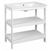 Omarica s policami in umivalnikom ETIDE, 81,5 x 86 x 44 cm, mat bela - Bela mat - 24 - 44.00 - MDF/laminat - Stojalo - Aqualine - ETIDE - 81.50 - Design - 81,5x85x44 cm - 85.00
