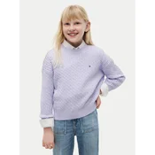 Tommy Hilfiger Pulover KG0KG08848 Svetlo vijolična Regular Fit