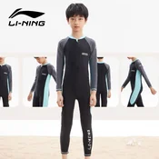 Li-Ning Jednodelni kupaci kostim za decake, Dugi rukav, Crno-zeleni