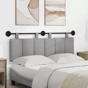 Visece uzglavlje kreveta tkanina - Siva tkanina oblak 120 cm bez LED