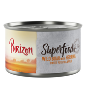 Purizon Superfoods 6 x 140 g - Divlja svinja s haringom, batatom i jabukom