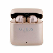 Guess Bluetooth headphones GUTWSSU20ALEGP TWS + docking station rose gold Printed Logo (GUTWSSU20ALEGP)