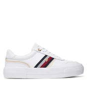 Superge Tommy Hilfiger Th Platform Vulc Leather FW0FW09603 Bela