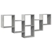 vidaXL vidaXL Stenska polica betonsko siva 159x18x66 cm inženirski les, (21554276)