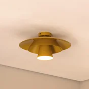 Luminex Stropna svetilka Plato, gorčično rumena, kovina, O 38 cm, E27 - Dnevna soba/jedilnica - Sodobni