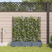 Vrtna saksija 3 pcs Svijetlo siva 120 x 40 x 126 cm Plastika