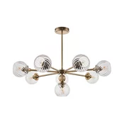 Endon 103172 - Luster na štapu ALLEGRA 8xE14/7W/230V mesing/prozirno