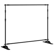 Vidaxl Stojalo za ozadje 2 kosa črno 254x243 cm jeklo
