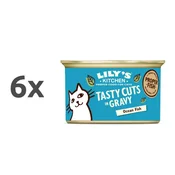 Lilys Kitchen Tasty Cuts v omaki Adult - oceanske ribe, piščanec in svinjina 6 x 85 g