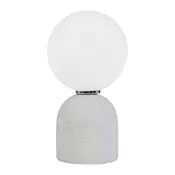 Siva keramična namizna svetilka s steklenim senčilom (višina 22 cm) Jael – Yes Everyday