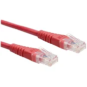 ROLINE Roline 21.15.1561 RJ45 omrežni kabel\, Patch kabel CAT 6 U/UTP 5.00 m rdeča  1 kos, (20420432)