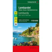 Freytag & Berndt Lombardija, Milano, Brescia, Gardsko jezero. Cestni in turistični zemljevid. Izdaja 2023. Freytag & Berndt