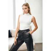 18697 Dewberry Sleeveless Women Blouse-WHITE