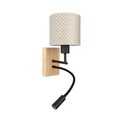 Brilagi - LED fleksibilna lampa BOBO WOOD 1xE27/25W/230V + LED/3W hrast/crna/bež./tačk.