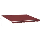 Vidaxl Avtomatsko zložljiva tenda bordo 450x350 cm