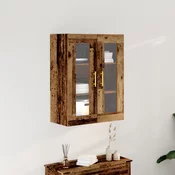 vidaXL vidaXL Visoki omarica z steklenimi vrati Stari les 69,5x34x90 cm, (22046415)