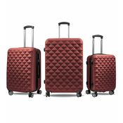Aga Potovalni set potovalnih kovčkov MR4655 Dark Red