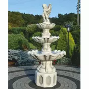 Casa Padrino Baroque Fountain Gray/White A� 89 x H. 191 cm - Magnificent Garden Fountain