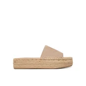 Espadrile Calvin Klein Flatf Espa Mule Nub Mg HW0HW02890 Bež