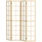 Homestar Prostorilni razdelilnik 4 paneli 160x170 cm naravni