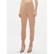 TWINSET Pletene hlače 232TT3201 Rjava Regular Fit