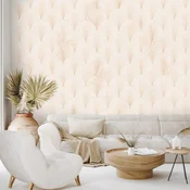 Samolepilna tapeta bež geometrija art deco - 441x297