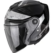 Scorpion EXO-GT Jet Crest otvorena motociklisticka kaciga crno-srebrne boje