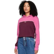 Fila Laagna Womens Sweatshirt, roza/bordo - Ženska jopica s kapuco
