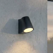Lindby LED zunanja stenska svetilka Illuvia, črna mat, IP54 - Sodobni - Aluminij