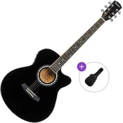 Pasadena PGC-10E Basic SET Black Elektro-akusticna jumbo