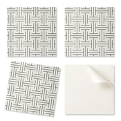 shumee Samolepilne vinilne stenske ploščice z geometrijskim karo vzorcem 20x20x20 cm