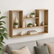 vidaXL Stenska polica Artisan hrast 100 x 17 x 60 cm Obdelan les