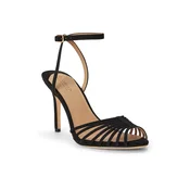 Lauren Ralph Lauren Sandali s paščki KIDSUEDE črna