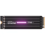 CRUCIAL T710 4TB PCIe Gen5 NVMe M.2 2280 SSD up to 14500 MB/s read and 13800 MB/s write, with heatsink
