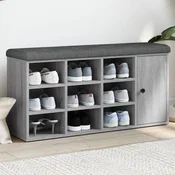 Klupa za cipele siva boja hrasta 102x32x50 cm konstruirano drvo