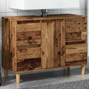Omarica za umivalnik starinski les 80x33x60 cm inženirski les