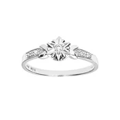 DIAMANT LETERNEL Prstan Ring aus 375 Weißgold mit Diamant srebrna