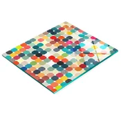 shumee Kuhinjska deska iz kaljenega stekla z grafičnimi geometrijskimi liki 60x52 cm