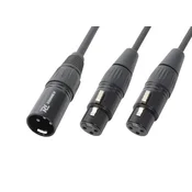 POWER DYNAMICS CX142 Y-SPLITTER XLR CABLE 1 XLR MALE-2 XLR FEM Y kabel