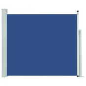 Uvlaciva bocna tenda za terasu 100 x 300 cm plava