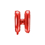 Rdeč folijski balon v obliki črke H za praznovanje