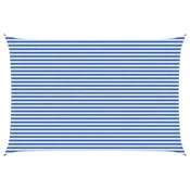Vidaxl Senčna platna Modra in bela 4 x 5 m HDPE