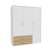 Garderobna omara URO 152x190 cm hrast artisan/bela