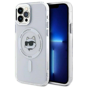 slomart Etui Karl Lagerfeld IML Metal Choupette Head MagSafe za iPhone 12 - belo