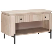 vidaXL Klop za čevlje 85 x 37 x 48 cm Masivno mangovo les in vezan les