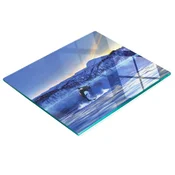 shumee Orka večnamenska dekorativna kuhinjska deska iz kaljenega stekla 60x52 cm