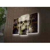 Opviq Slika na platnu iz 3 dela sa LED osvetljenjem